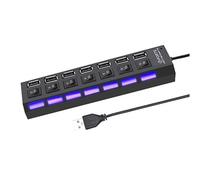 Hub USB a 7 porte con switch Hub USB 2.0 Periferiche per computer Docking station USB Hub per computer
