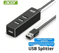 Hub USB Acer, Espansione Splitter USB ad Alta Velocità a 4 Porte, Adattatore di Estensione Multi-Interfaccia 1-a-4 per Notebook/Computer Desktop/Smartphone Tagli UnicaRame