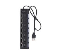 Hub USB Adattatore Multi Porte Utilizzare L'adattatore Di Alimentazione Estensore 2.0 PC Accessori For Computer Switch For Laptop Capacità Di Ricarica Rapida(7Interface Black)