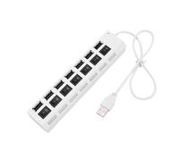 Hub USB Adattatore Multi Porte Utilizzare L'adattatore Di Alimentazione Estensore 2.0 PC Accessori For Computer Switch For Laptop Capacità Di Ricarica Rapida(7Interface White)
