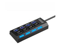 Hub USB Adattatore Multi Porte Utilizzare L'adattatore Di Alimentazione Estensore 2.0 PC Accessori For Computer Switch For Laptop Capacità Di Ricarica Rapida(4Interface Black)