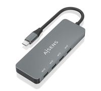 Hub USB Aisens 3.2 Gen2 10G 4 USB-C 15cm Grigio
