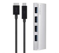 Hub USB Belkin F4U088VF 3.2 Gen 1 Micro-B Type-A 4 Porte 5000 Mbit/s Argento 1m