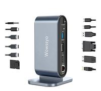 Hub USB C 12-in-1, Docking Station USB C, Multiporta USB Hub, 4K HDTV, VGA, Ethernet, 100W PD, USB 3.0, SD/TF, Adattatore MacBook M1 Air Pro, per iPad, Switch, Surface, e altri dispositivi USB-C