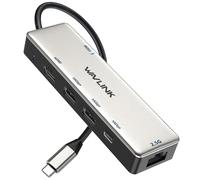Hub USB C 2.5G Ethernet, WAVLINK 10Gbps USB C 3.2 Hub con alimentazione 100W, 4K @120Hz HDMI 2.1, 3* USB3.2 Gen 2, 2.5G RJ45 porte, adatto per MacBook Pro/Air iPad Dell HP Lenovo Asus Acer