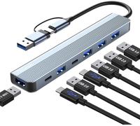 Hub USB C 3.0, Adattatore Multiporta Hub USB 3.0 7 in 1 Con USB 3.0, USB 2.0, Sp