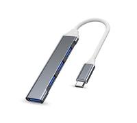 Hub USB C 3.0 USB Splitter Porta USB 4 in 1 con 1 porta USB 3.0 e 3 porte 2.0 Compatibile con computer portatili MacBook Pro Windows e altri dispositivi con porte Type C-Grigio