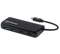 Manhattan Hub USB-C 164894 4 porte USB 3.2 Gen 1 – 2x USB-A, 2x USB-C, 5 Gbps, Nero