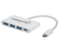 MANHATTAN 163552 - USB 3.0 hub, 3-port, with Power Delivery