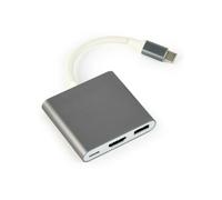 Hub USB-C 3 Porte GEMBIRD A-CM-HDMIF-02-SG Grigio