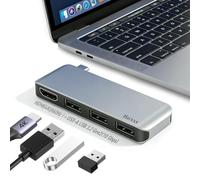 Hub USB-C 4 in 1, USB-C a 3xUSB-A/1x4K @60HZ HDMI, 10Gbps, USB 3.2/3.1 Gen 2 Hub Dock, funziona con Windows/Mac, consegna per MacBook/Mac/Surface/Laptop e altri dispositivi di tipo C