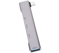 Hub USB-C 4 Porte per Laptop, Trasferimento Rapido, Otg | Lega di Alluminio, Chip Integrato, per Mouse e Schede Audio USB, Studio e Lavoro fuori Sede, 9,3x2,5x0,7cm