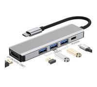 Hub USB C 5 in 1, adattatore multiporta da tipo C a DisplayPort 8K60Hz con 3 USB2.0 porte, PD 100W per MacBook Air/Pro, iPad, HP, Dell, Surface Book (Hub 5 in 1 con DP 8K60Hz)