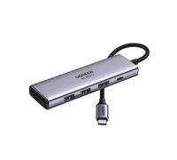 Hub USB-C 6 in 1 Ugreen Grigio Argento HDMI 4K60Hz 2xUSB-A SD TF PD 100W Compatto