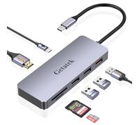 Hub USB C 7 in 1 con HDMI, USB3.2 10 Gbps, 2 USB 2.0, 100 W PD, lettore di schede SD/TF, per MacBook Pro/Air 13/14/15/16, adattatore universale di tipo C multiporta