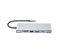Hub USB C 8 in 1 portatile che supporta NVMe e HDD 10Gbps USB 3.2 Trasferimento dati Include porte multiple Lettore di schede NVMe HDD Dock