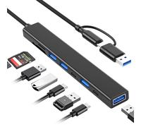 Hub USB C 8 in 1 USB 3.0 con lettore di schede SD, estensore USB VIENON con USB 3.0/USB 2.0, USB-C e lettore di schede di memoria SD/Micro SD, adattatore da USB C a USB per laptop, MacBook, iPad Pro,