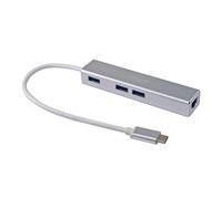 Hub USB-C a USB 3.0 3 Porte + Adattatore Gigabit Ethernet