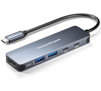 Hub USB-C, adattatore DockteckExpand da USB C a USB (5 in 1) con HDMI 4K, alimentazione da 100 W, porta dati USB-C da 5 Gbps e 2 porte dati USB-A da 5 Gbps per MacBook Pro/Air, iPad Pro/Air, Dell XPS