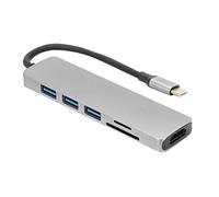Hub USB C Adattatore hub USB C a HDMI 6 in 1 Hub USB tipo C con interfaccia audio video USB3.0