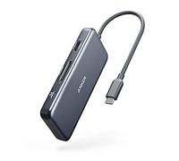 Anker - Hub USB C, PowerExpand+, adattatore USB C 7 in 1, con HDMI 4K, erogazione di alimentazione, porta dati USB C, lettore di schede microSD e SD, 2 porte USB 3.0, per MacBook Pro, Pixelbook, XPS e altro ancora