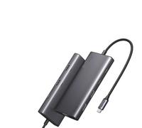 Hub USB C compatibile con Pro Air PC triplo display 10Gbps 4K adattatore HDMI 8 in 1 splitter con HDMI DP USB3 2 PD 100W dock (2HDMI 1VGA)