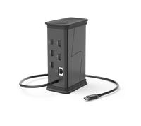 Hub USB-C Connect2Office Black, 9 porte, 2 x HDMI, USB-A, USB-C, LAN