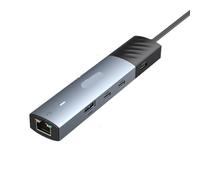 Hub USB C da 10 Gbps, adattatore da tipo C a HDMI 4K60Hz, 3 porte USB 3.1 Gigabit Ethernet PD da 100 W, docking station for Mac Book Pro Air M2 M1(Khaki)