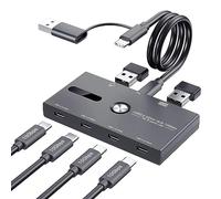Hub USB C da 10 Gbps, sdoppiatore USB C a 6 porte, USB C a USB C e USB A Hub per PC, laptop, MacBook Pro/Air, iMac, Surface Pro, Chromebook, ecc. (solo per USB, non supporta la ricarica/monitor)