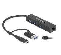 HUB USB-C DELOCK 64149 USB 3.2 Gen 1 3 porte