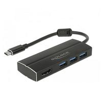 DeLOCK 63931 hub di interfaccia USB 3.0 (3.1 Gen 1) Type-C 5000 Mbit/s Nero