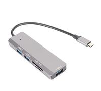 Hub USB C, Docking Station di Tipo C, con Slot per Lettore di Schede SD TF, velocità di Trasmissione 5 Gbps, per unità Flash USB, HDD Mobile, Mouse e Tastiere