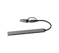 Hub USB C funzionale con supporto OTG, collega facilmente il tuo smartphone ad altri dispositivi (USB 7-1)