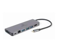 Hub USB-C GEMBIRD A-CM-COMBO5-05 5 in 1 Argentato 100 W