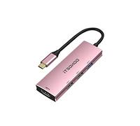 Hub USB C HDMI Adattatore,USB C Hub iTSOHOO 4 in 1 di tipo C con uscita HDMI 4K, 3 porte USB 3.0/2.0 Thunderbolt 3 Hub multiporta Adattatore per MacBook Pro/Air M1,iPad Air, XPS, e altro (Pink)