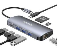 Hub USB C, hub di tipo C 8 in 1 adattatore con 4K HDMI, 3 porte USB 3.0,PD 87W