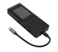 Hub USB C, Hub USB C con Uscita HDMI UHD 4K, 2 USB 2.0, USB 3.0, Ethernet RJ45 10M 100M, Porte di Alimentazione da 100 W, Display LCD, per Computer Portatili PC