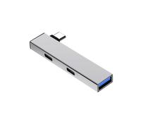 Hub USB C in alluminio da tipo C a 2Type C+hub di espansione USB per la trasmissione rapida dei dati Supporta sistemi operativi multipli
