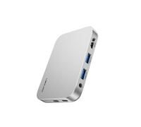 Hub USB C magnetico Docking station adattatore multiporta tipo C 4K HDMI M 2 Custodia SSD 10 Gbps PD100W M2 NVME SATA 5 in 1 compatibile con(Silvery)