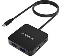Hub USB C Multi-Port con HDMI 4K, Power Delivery 100 W 3 porte USB 3.0, 1 porta Type-C 3.0, Adattatore splitter con 2ft Cavo USB per MacBook, Mac Mini, laptop e dispositivo USB C