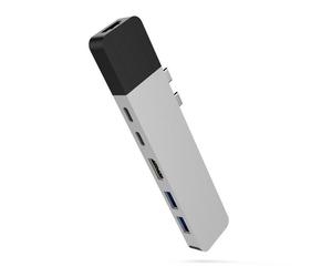 Hub USB-C multiporta HyperDrive NET argento