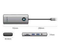 Hub USB-C Orico PW11 8 in 1 HDMI 4K USB-C PD 100W Ethernet Gigabit