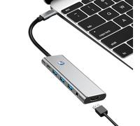 Hub USB C per Laptop | Splitter USB C Portatile per Laptop - Stazione Splitter Trasmissione Dati per Appassionati di Tecnologia Studenti Uffici Domestici e Riunioni Aziendali