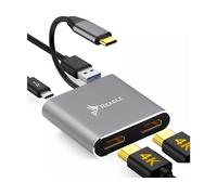 HUB USB-C REAGLE Adattatore doppio 2x HDMI 4K USB MacBook PD