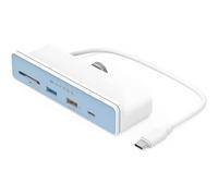 Hub USB-C - Sanho - HyperDrive 6-in-1 - 6 porte - Fissaggio discreto - 7 piastre colorate