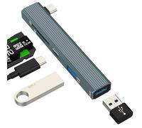 Hub USB C Splitter USB 3.0 Adattatore Lettore di schede SD per MacBook Lettore di schede Micro SD Splitter Cavo OTG Lettore di porte per Apple per iPad per iPhone 17 16 15Pro Max Compatibile con