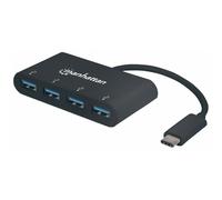 Manhattan 162746 hub di interfaccia USB 3.2 Gen 1 (3.1 Gen 1) Type-C 5000 Mbit/s Nero
