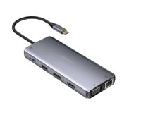 Hub USB C tipo C a 4K60Hz Docking station HDMI Display triplo 3 USB 3 0 VGA PD100W RJ45 SD TF compatibile con il laptop