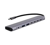 Hub USB-C TnB HUBALU8C iClick 8 in 1 HDMI 4K60 PD100W