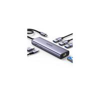 UGREEN Revodok 1061 Hub USB C Ethernet Gigabit HDMI 4K PD 100W Carica Adattatore Type C Docking Station Compatibile con MacBook Pro Air M3 M2 M1, iPad, iPhone 16 Plus Max, Galaxy S24